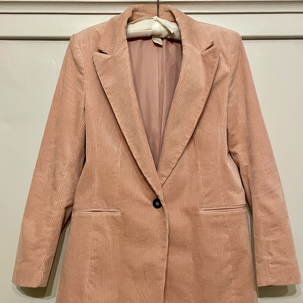 Women's Pink Corduroy Blazer